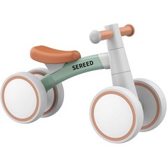 SEREED 밸런스 자전거 12-24개월 유아용 네발 돌잔치 어린이날선물 페달없는 카키색