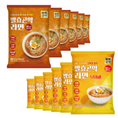 [단백질 함유 저칼로리] 발효곤약라면 매운맛/순한맛 12팩 모음, 매운맛 +순한맛, 6개, 1세트