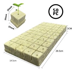 50pc 모종 성장 플러그 스타터 큐브 농업 물 수경 토양 심기 토양 재배 튜브 정원 용품, 30mm-50개