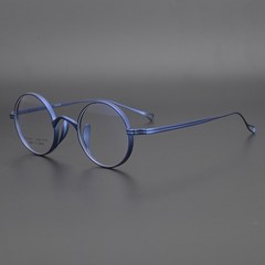 티타늄 안경테 초경량 가벼운 안경태 일본 수제 순수 티타늄 남성 레트로 라운드 82