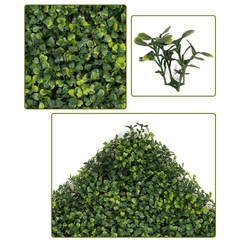 인공 식물 잔디 벽 패널 회양목 울타리 녹지 UV 보호 녹색, 보여진 바와 같이