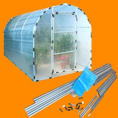 규스토아 조립식 비닐하우스 텃밭 자재 보관 가정용 소형 온실 정원, 2m폭 x 2m길이 x 2m높이, 1개