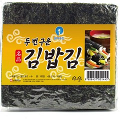 잘 터지지 않는 두번 구운 김밥김 100장 240g 내외, 1개