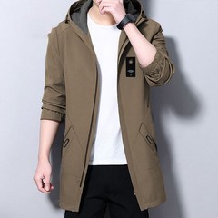 봄가을 고급스러운 코트 남자 캐주얼 루즈핏 후드 트렌치 패션 트렌드 재킷 트렌치코트 바람막이