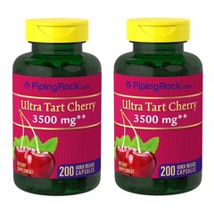 PipingRock Tart Cherry 타트 체리 캡슐 3500 mg 200캡슐 2병, 200capsules