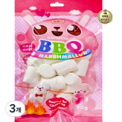 BBQ 바베큐용 머쉬멜로, 90g, 3개