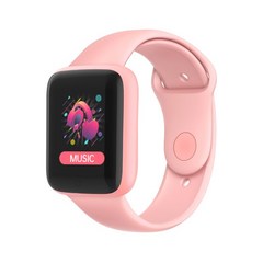 스마트 시계 무선 충전 Smartwatch 블루투스 트래커 스포츠 시계 심박수 수면 모니터 Android IOS 용 스마트 팔찌, D20S 핑크, 하나