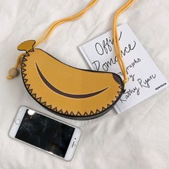 특이한 가방 바나나 포인트 귀여운 미니 파우치 크로스백
