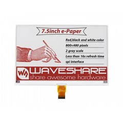 Waveshare 전자 잉크 디스플레이 라즈베리 파이 4 3 제로 젯슨 나노 800 × 해상도 색 7.5 인치 종이, 01 raw display