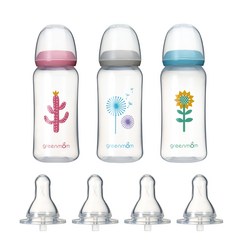 [슬림형세트] PP젖병240ml3개 아이쏙4개, 3_240ml 3개+아이쏙 M(낱개)-4개, 240ml, 1세트