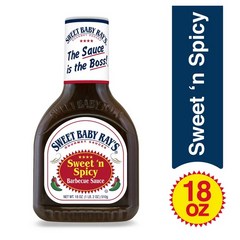 SWEETBABYRAY'S Sweet'n Spicy Barbecue sauce 18oz 스윗베이비레이즈 스윗앤 스파이시 바베큐소스 510g, 1개