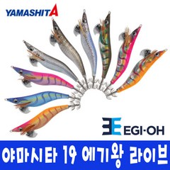 야마시타 에기왕 라이브 베이직 쉘로우 딥 에깅 무늬오징어 루어, 3.5호 (베이직), 064 롤리폽