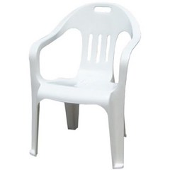 SLP 플라스틱 의자 (웰빙의자 가든의자) 4개, 흰색, 1개