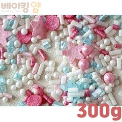 베이킹얌 스프링클 / 트윙클핑크믹스300g, 300g, 1개