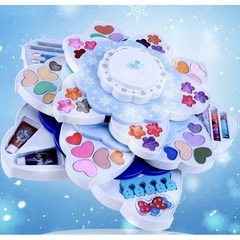디즈니 겨울왕국 어린이 화장품 케익메이크업 상자 생일선물, 블루