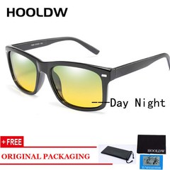 HOOLDW 편광 변색 선글라스 남성 야간 투시경 안경 주간 야간 운전 고글 눈부심 방지 선글라스 안경 UV400