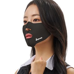 네이팡 UV 자외선차단 스포츠 골프 등산 낚시 자전거 야외활동 마스크 FACE가드 페이스커버, 블랙