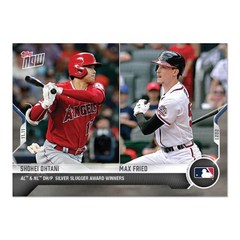 오타니 쇼헤이 & 맥스 프리드 #OS-34 실버 슬러거상 수상 기념 카드 AL&NL DHP Silver Slugger Award Winners Shohei Ohtani & Max Fried- 2021 MLB Topps Now Card