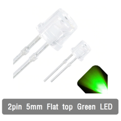 P034 Green LED-50p 5mm Flat top Head 발광 다이오드