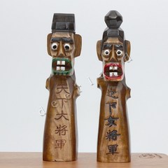 전통 목조각 장승세트 외국인 선물 한국 전통공예품 기념품