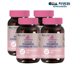 차바이오 마이크로바이옴 프로바이오틱스 W 여성 질유래 특허 유산균, 4통, 60캡슐
