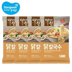 [KT알파쇼핑][동원] 면발의신 닭칼국수 234g(2인분) 간편식, 4개, 234g