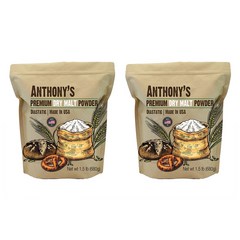 Anthony's 맥아 효소 파우더 680g 2팩 드라이 몰트 Anthony's Dry Malt Diastatic Powder: Vegan Friendly, 2개