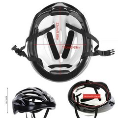 자전거 헬멧 성인용 경량 자전거/스케이트보드 헬멧 스케이트보드 스쿠터용 자전거 헬멧 사이클링 헬멧, 검은색