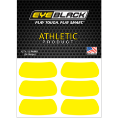 EYEBLACK Yellow 컬러 아이블랙 12 pair (24개) Dark Yellow 아이패치 스티커, 노랑, 24개