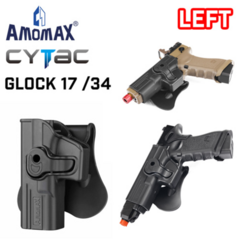 AMOMAX 좌수 글록 홀스터 [Left] Tactical Holster for Glock 17 34, 탄색, 1개