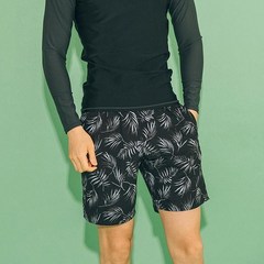헤링본 남자 수영복 비치웨어 반바지 보드숏 래쉬가드팬츠 하의 바캉스룩 AC100M