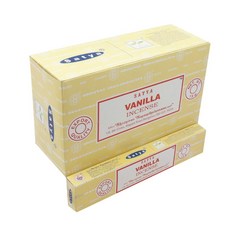 [정식수입원] 사티아 나그참파 인센스 스틱 바닐라 대용량 15g x 12팩, 스윗 바닐라(MUM) 15g x 12팩