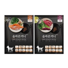 국개대표 올바른끼니 플러스 2종 세트-연어 칠면조 + 오리 고구마 2.4kg