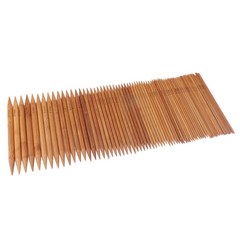 치아오구 밤부 더블 포인트 탄화 대나무 뜨개질 바늘 크로셰 세트 75 개 2mm-10mm