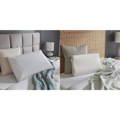 템퍼페딕 템퍼클라우드 브리즈 듀얼 쿨링 베개 퀸 화이트, King (Pack of 1), Solid + Pillow/ Standard Size
