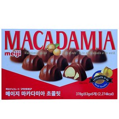 메이지 마카다미아 초콜릿 378g(63gx6개), 378g, 3개