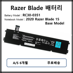 RC30-0351 레이저블레이드 2020 Razer Blade 15 Base Model