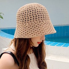 여성썬캡여름여행모자유행 어부 모자 통기성메쉬모자