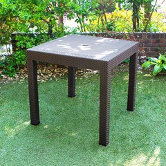 모니카 800 라탄 플라스틱 테이블 야외 카페 정원, 그레이