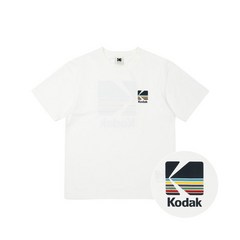 코닥 소로나 레인보우 반팔티셔츠 WHITE RAINBOW 로고 HALF 티셔츠 253070
