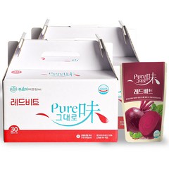 퓨어미그대로 제주산 레드비트즙 무첨가 NFC착즙 100% 제주비트즙 100ml 60포, 3000g, 2개