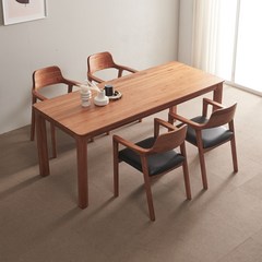 라로퍼니처 발렌시 1900 참죽나무 원목 6인 식탁 세트 (식탁+의자4), 식탁+의자4