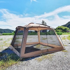 대형쉘터 사계절 동계 리빙쉘 장박 텐트 초대형 캠핑 대형 전실 텐트, 화이트 쉘터