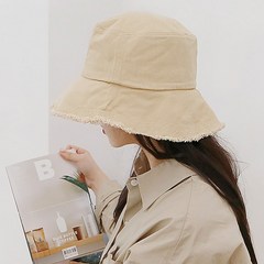 이코마켓 국산 남녀공용 코튼 올풀림 빈티지 버킷햇 벙거지 모자 캠핑모자