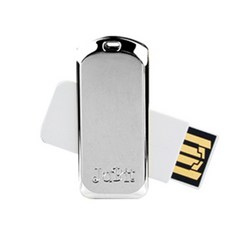 쥬비트 스윙슬라이드 실버 USB메모리 화이트, 32GB