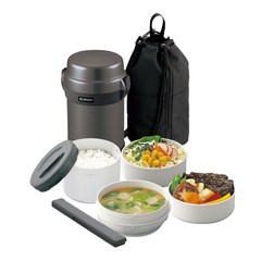 조지루시 보온도시락 1230ml SL-JAF14l, 다크그레이, 1세트