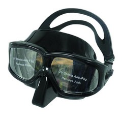 다이빙 마스크 무료 다이빙 표면 거울 고화질 안티 안개 렌즈 스노클링 마스크 장비, Black-silver