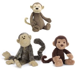 젤리캣 수면 애착인형 몽키 원숭이 3종 / Jellycat Monkey Stuffed Animal, Mattie