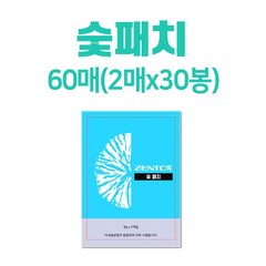 숯 파스 패치 가루 팩 60매 한농 제약 젠톡스 찜질, 30개