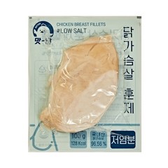 푸드원 냉동 훈제 닭가슴살 저염분, 100g(1개), 30개